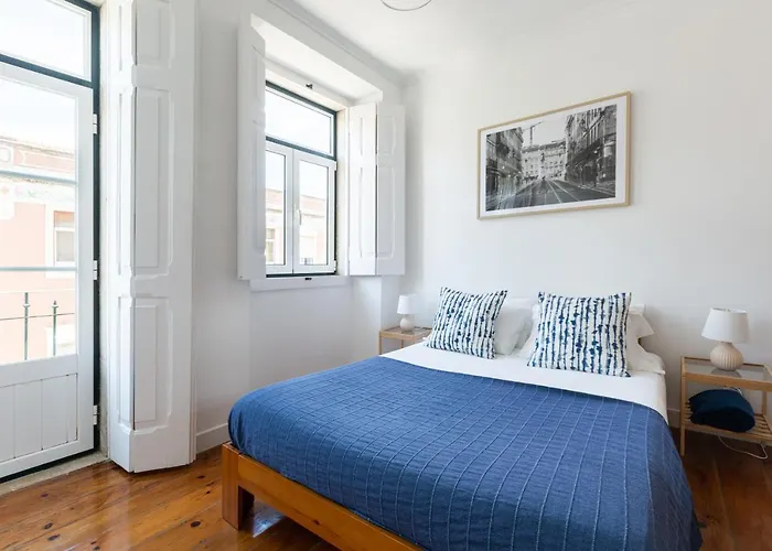 Appartement White & Blue Vintage In Graca *