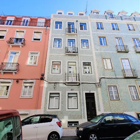 Apartment White & Blue Vintage In Graca Lissabon